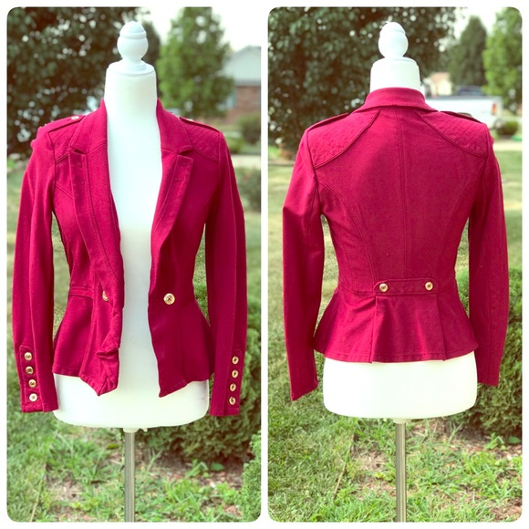 White House Black Market Jackets & Blazers - WHITE HOUSE BLACK MARKET Burgundy Blazer